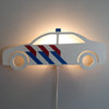 Applique murale bois pour chambre d'enfant | Voiture de police - toddie.fr