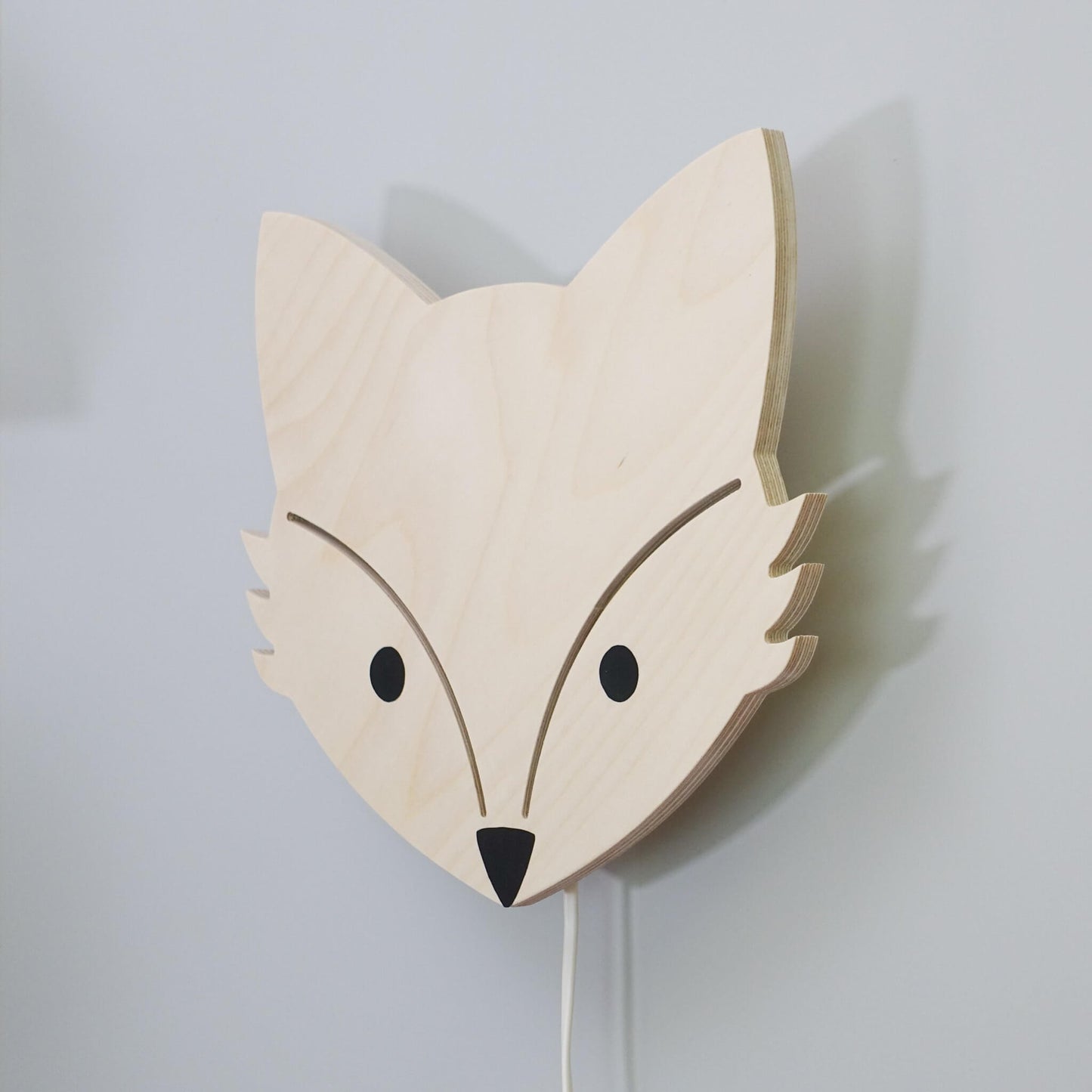 Houten wandlamp kinderkamer | Vos - toddie.nl