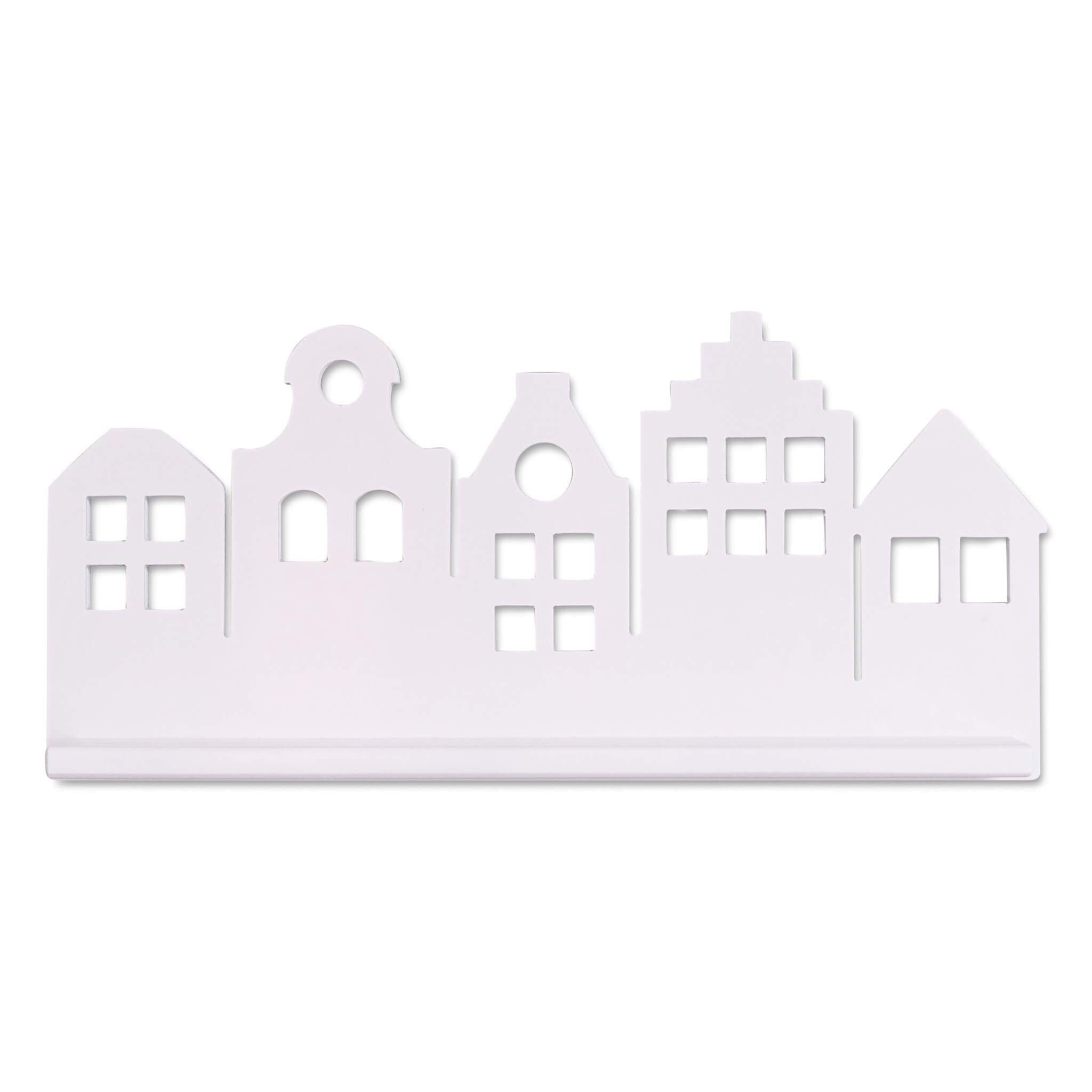 Grande étagère murale blanche en bois, maisons de canal | Version XL - toddie.fr