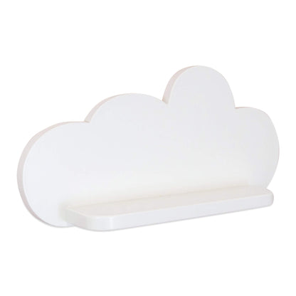 Grote witte houten wandplank XL wolk, plank kinderkamer | Wolkie - toddie.nl