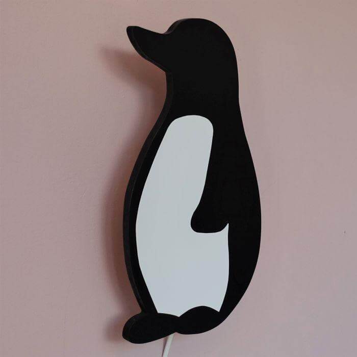Applique murale en bois chambre d'enfant | Pingouin - toddie.fr