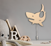 Charger l&#39;image dans la galerie, Applique murale en bois chambre enfants | Requin en stratifié - toddie.fr